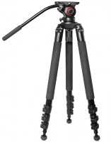 Miliboo MTT702A профессиональный четырехсекционный алюминиевый штатив с гидравлической головой MYT803, максимальная нагрузка 12 кг