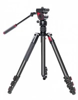 Штатив с видео головой Miliboo MUFA-BK - четырехсекционный алюминиевый штатив c нагрузкой до 10 кг.