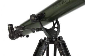 Азимутальная монтировка телескопа Celestron ExploraScope оснащена регуляторами плавности хода и рукояткой для более точного наведения.